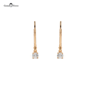 Sparkling Diamond Leverback Earrings