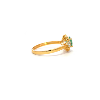 AquaVerde Trilo Emerald Ring
