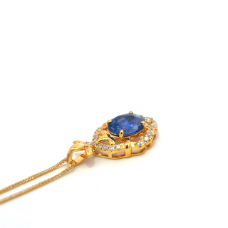 Luna Sapphire Diamond Pendant