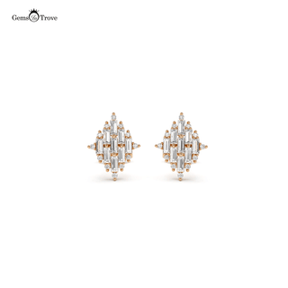 Symmetrical Baguette Diamond Earrings