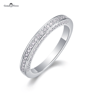 Gleaming Pave Moissanite Band