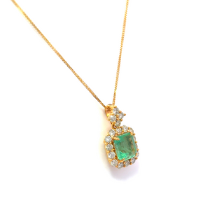Verdant Grace Emerald Pendant