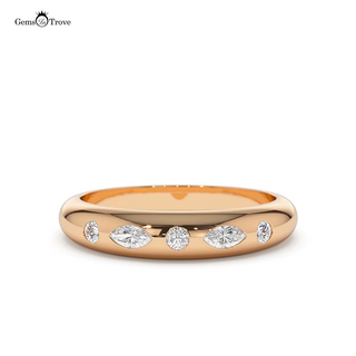 Elegant Flush Set Diamond Ring