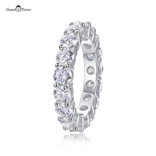 Moissanite Eternity Ring 925 Silver