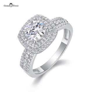 Sophisticated Shoulder Halo Ring