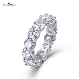 Moissanite Gems Troves Eternity Band