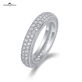 Iced Moissanite Eternity Band