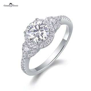 Astral Elegance Moissanite Halo Ring