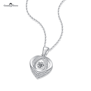 Moissanite Diamond Heart Love Pendant Necklace