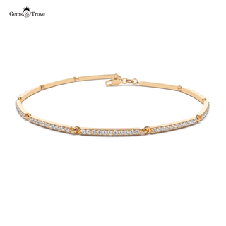 Sparkling Pave Diamond Bar Bracelet