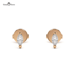 Marquise Diamond Gold Studs