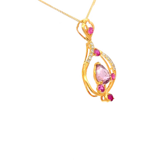 Harmony Spinel Ruby Ribbon Pendant