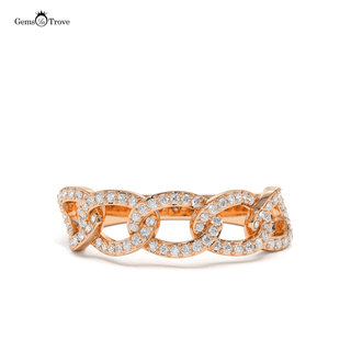 Elegant Diamond Curb Ring