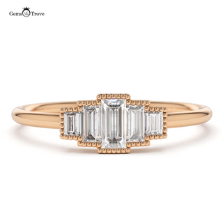 Baguette Cut Diamond Solitaire Ring