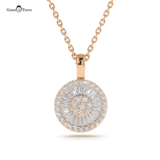 Sparkling Diamond Circle Necklace