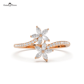 Marquise Diamond Floral Ring