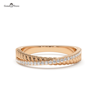 Elegant Braided Diamond Ring