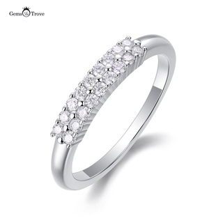 Double Row Moissanite Band