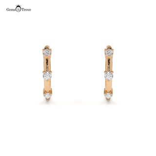 Sparkling Diamond Hoop Earrings