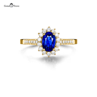 Gold Sapphire Ring Blue Gem