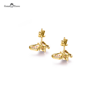 Ruby Stud Earrings Butterfly