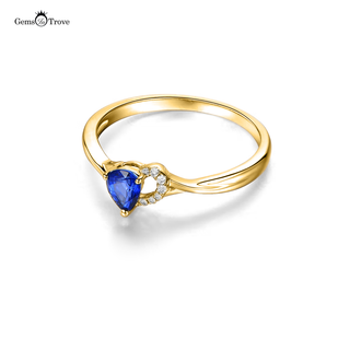 Sapphire Heart Promise Ring