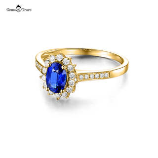 Gold Sapphire Ring Blue Gem