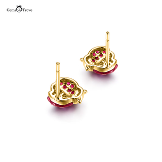 Ruby Stud Earrings Beetle