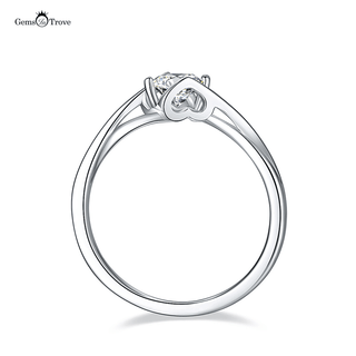 CRISSCROSS SINGLE MOISSANITE DIAMOND RING