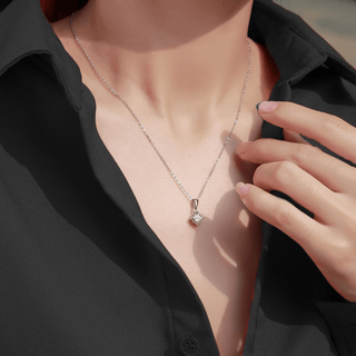 Moissanite Diamond Solitaire Pendant