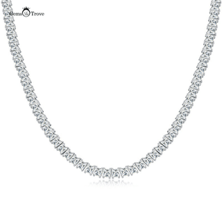 Men Moissanite  princess Tennis Chain