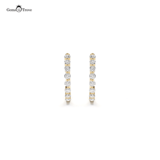 Brilliant Diamond Hoop Earrings