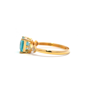 Apatite Deco Square Ring