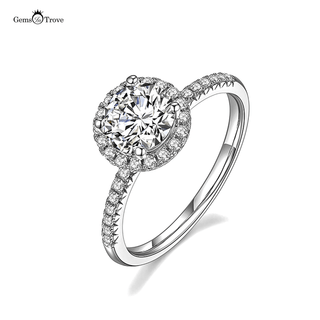 Halo Round Moissanite Diamond ring