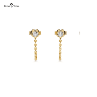 Diamond Chain Stud Earrings