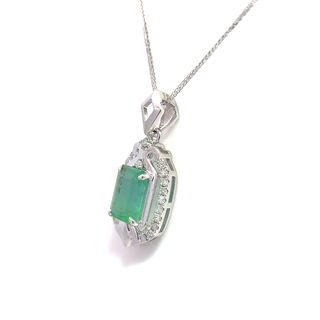 Emerald Lumière White Gold Pendant
