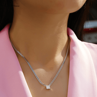 Princess Moissanite Elegance pendant