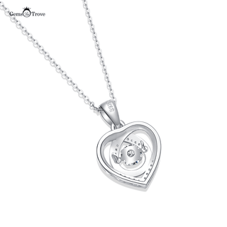 Moissanite Diamond Heart Love Pendant Necklace