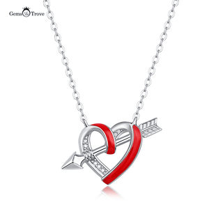 Moissanite Cupid's Arrow Heart Pendant