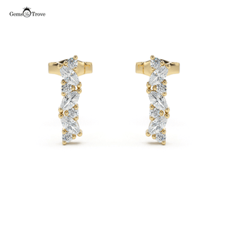 Diamond Gold Twist Earrings