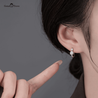   Double Moissanite Hoop Earrings