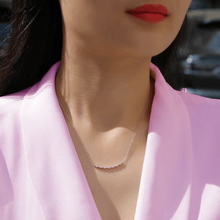Moissanite Smile Bezel Pendant