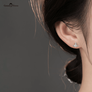 Crowned Eye Moissanite Studs Earrings