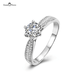 heirloom Pave Round Moissanite Ring