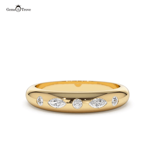 Elegant Flush Set Diamond Ring