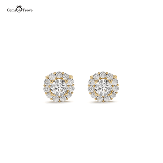 Floral Diamond Stud Earrings