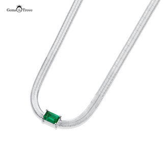 Lab Grown Emerald Necklace Luxury