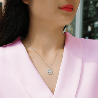 Radiant Moissanite Gem Pendant