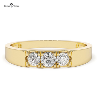 Triple Round Diamond Band Ring