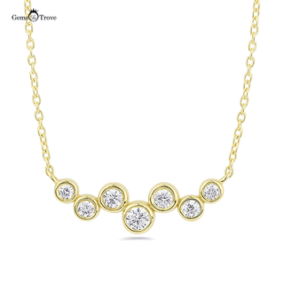 Diamond Bezel Cluster Necklace